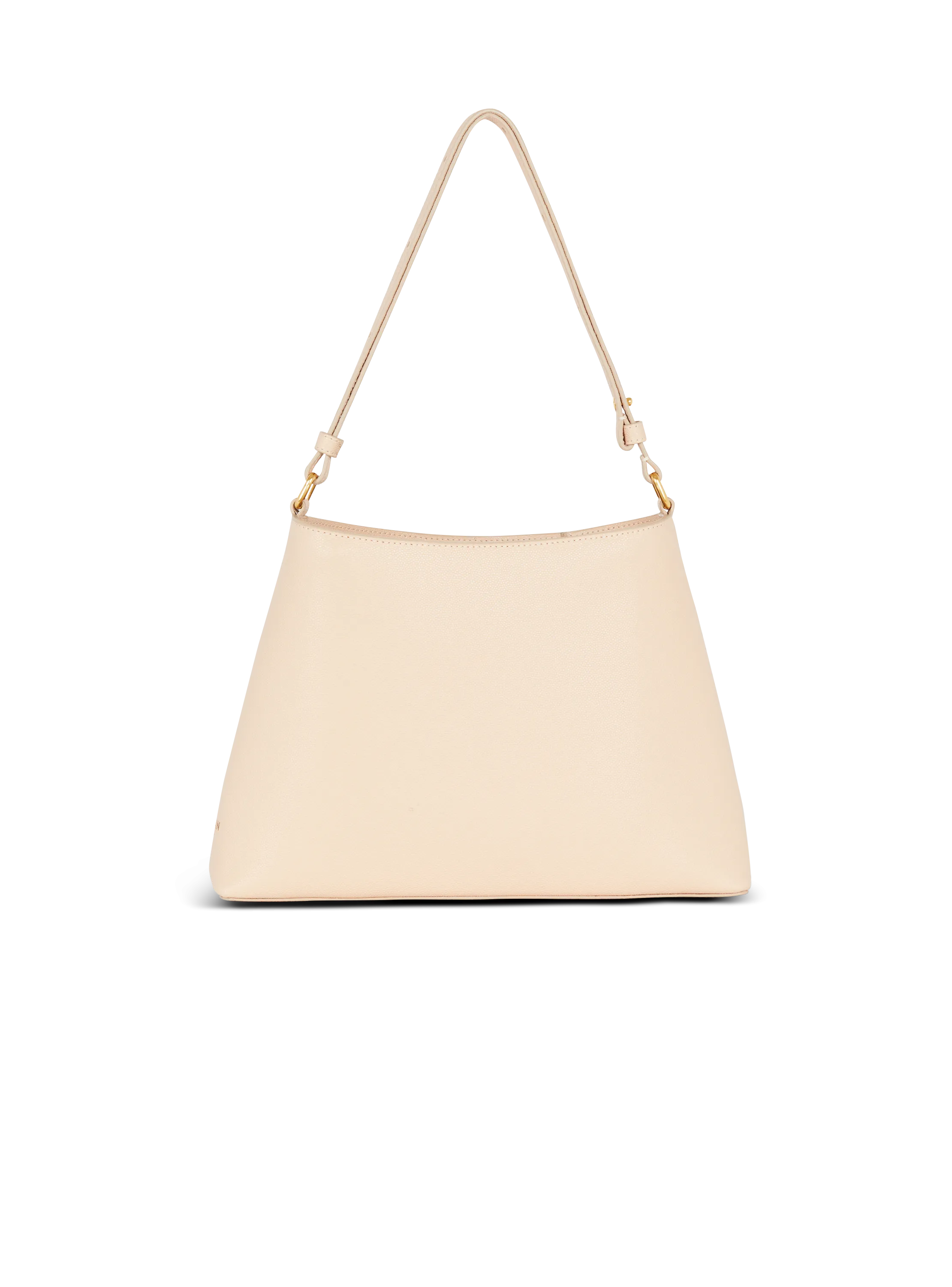 BALMAIN  Sac-à-main emblème en cuir grainé - Beige