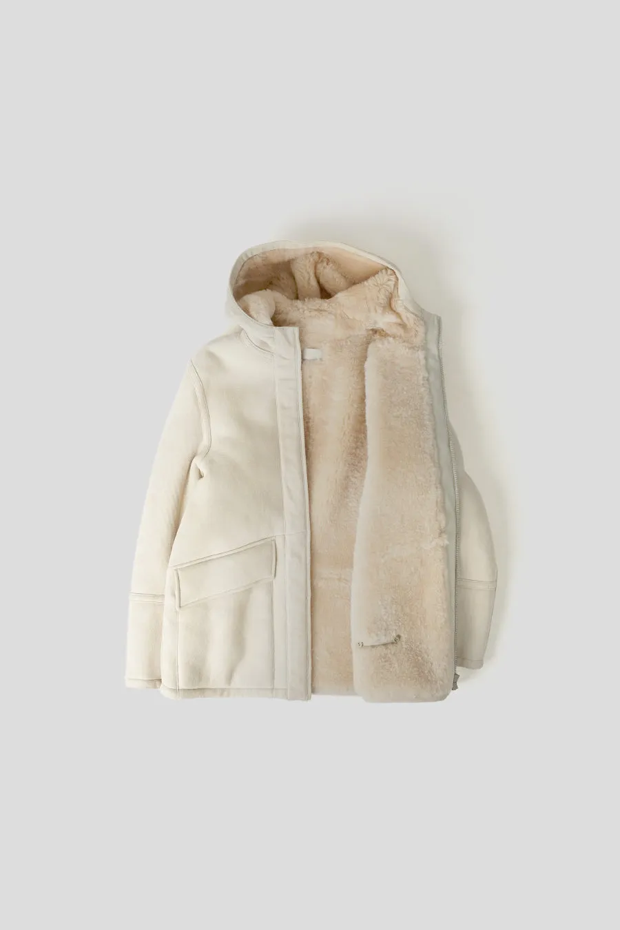 BLOUSON SUEDE SHEEPSKIN GHOST PIECE BEIGE NATUREL