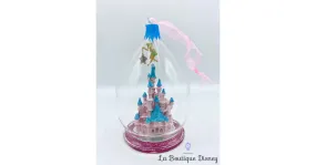 Boule Noël Château Fée Clochette Disneyland Paris Disney bleu rose ornement suspension verre