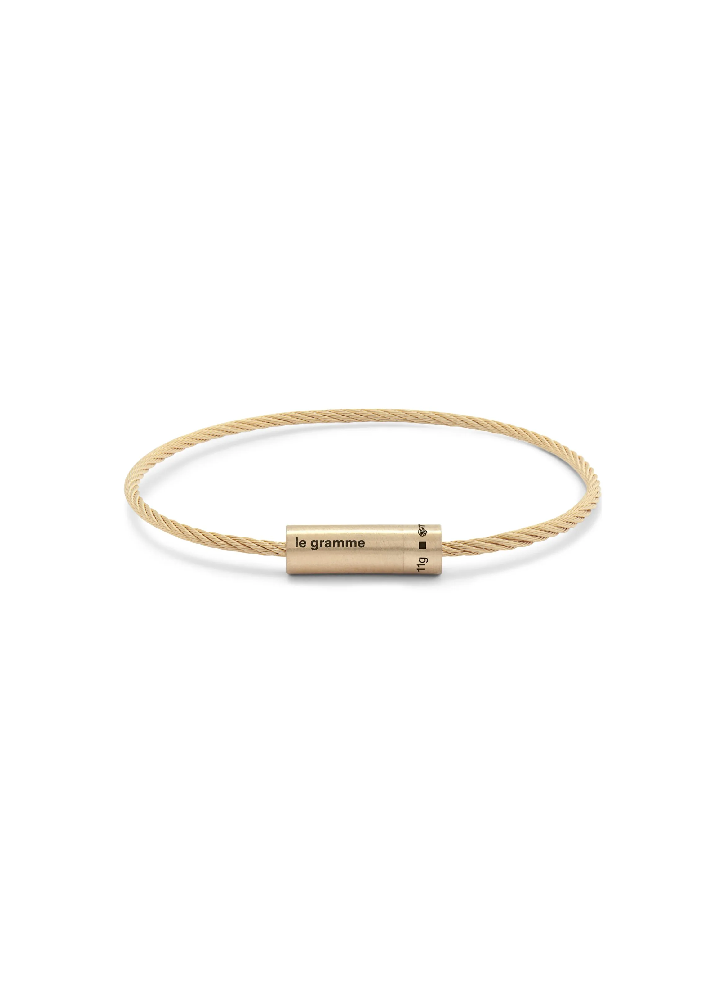 BRACELET CâBLE LE 11G EN OR JAUNE LISSE BROSSé - LE GRAMME pour FEMME | Printemps