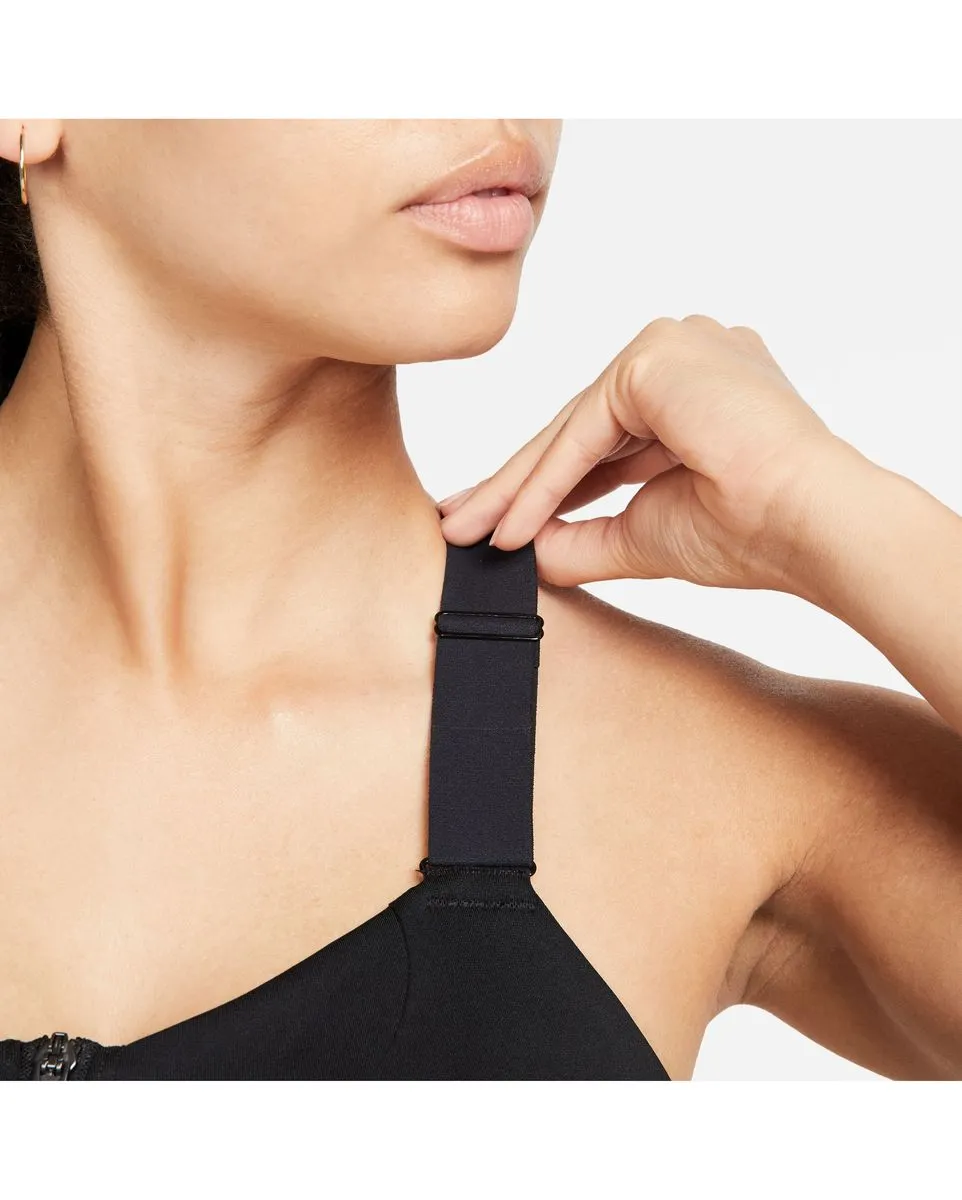 Brassiere de sport Femme W NK DF ALPHA ZIP-FRONT BRA Noir