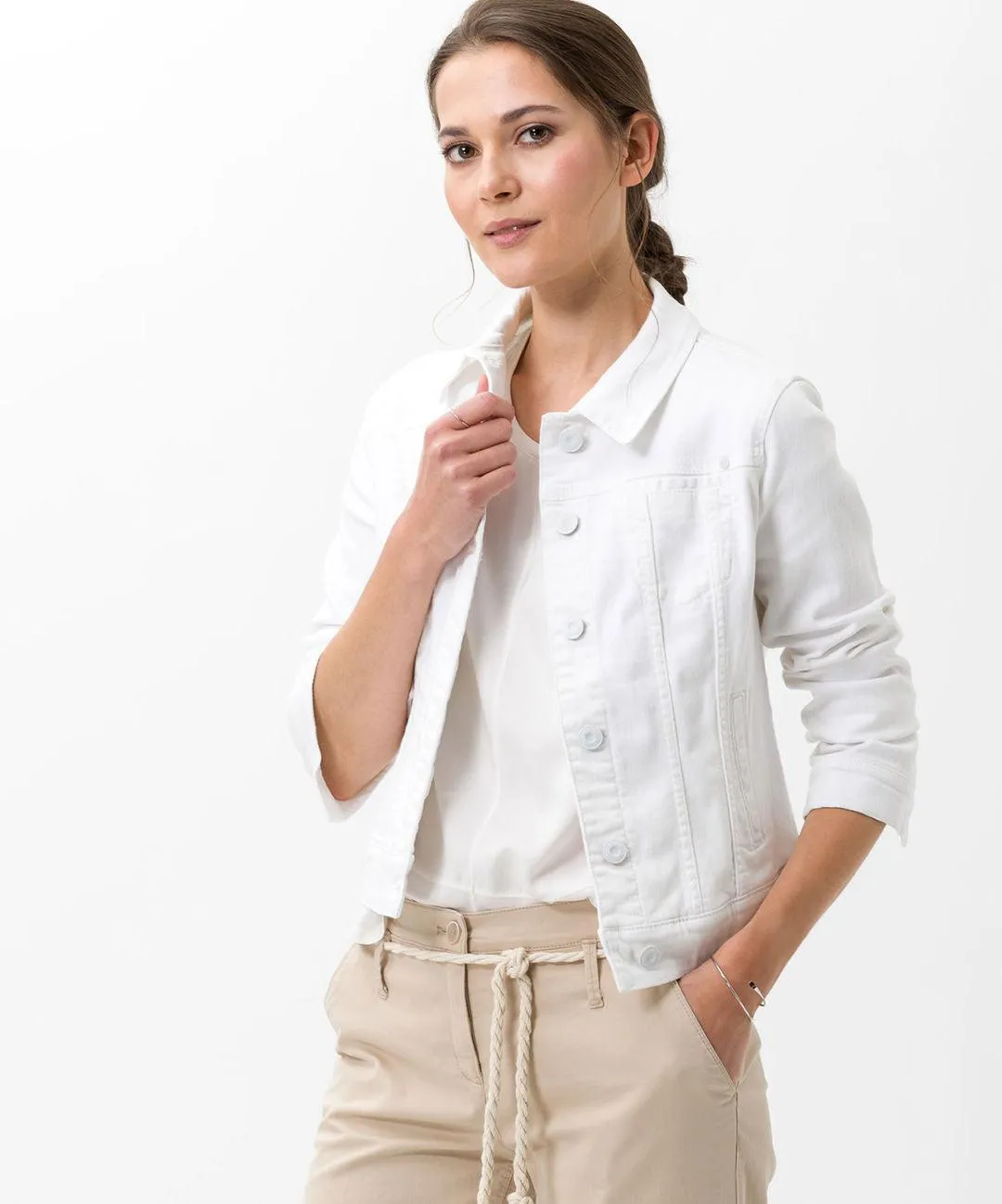 BRAX - Miami - Blouson de jeans extensible - Blanc