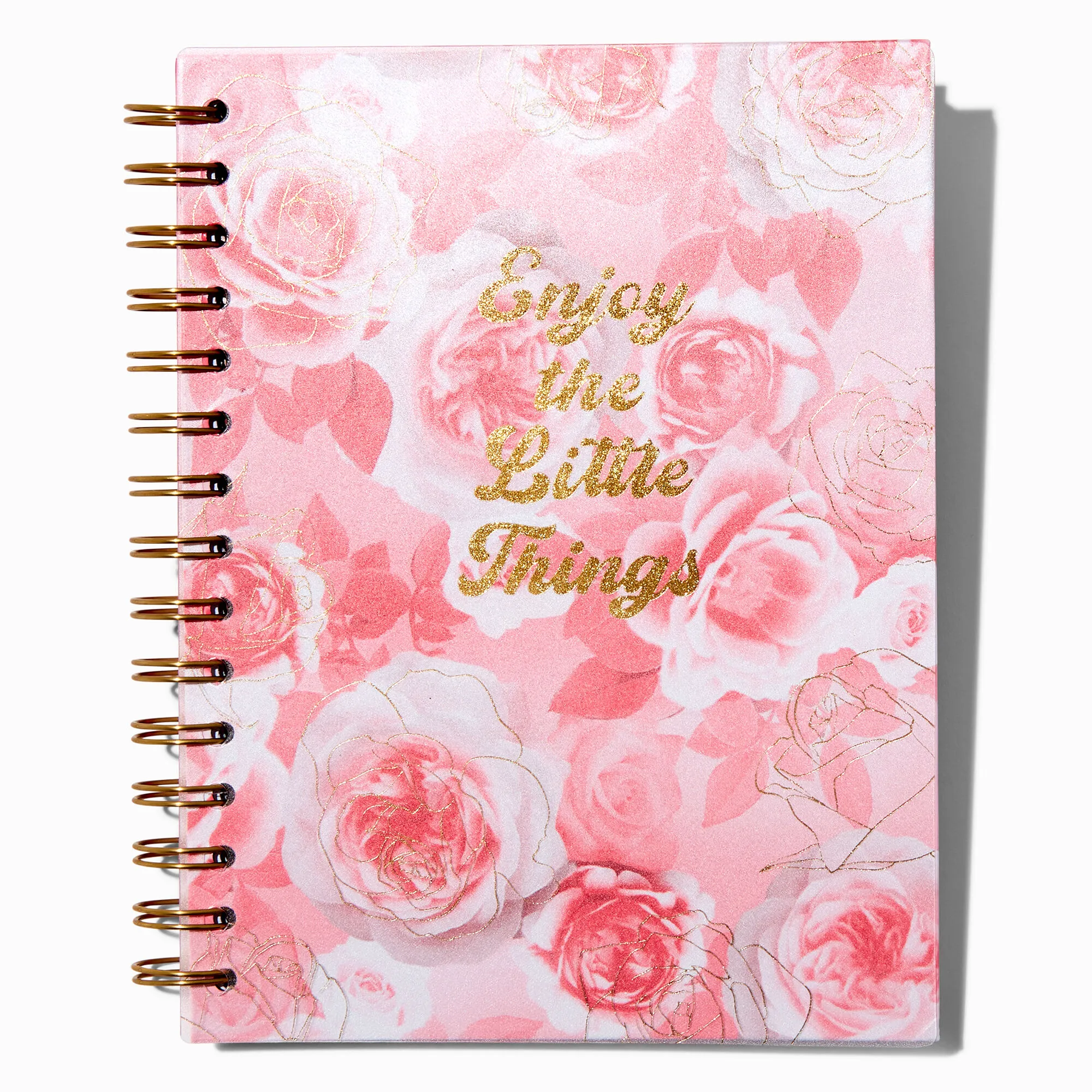 Cahier à spirales floral rose « Enjoy The Little Things »