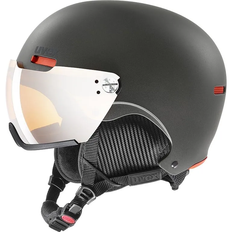 Casque de Ski Uvex Unisex 500 Visor Dark Slate Orange Mat