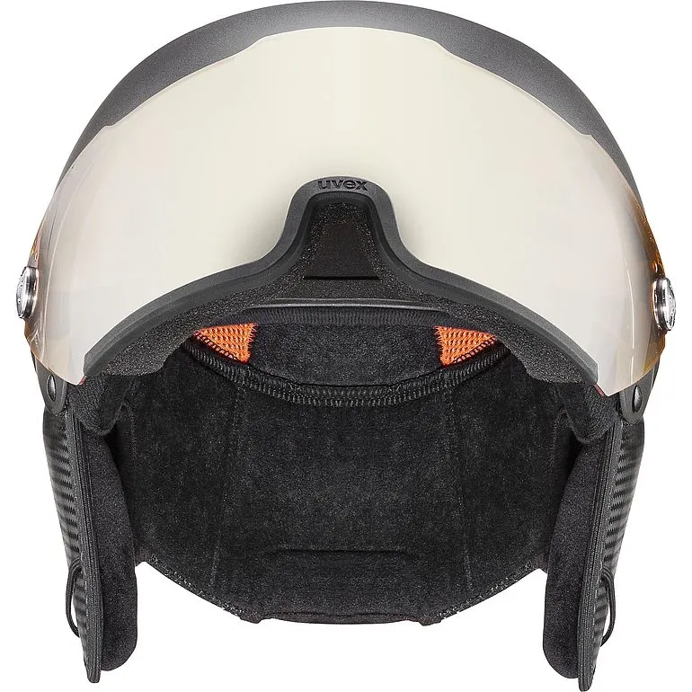 Casque de Ski Uvex Unisex 500 Visor Dark Slate Orange Mat