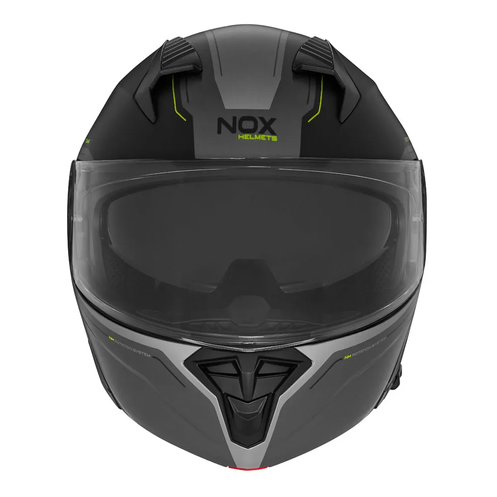 Casque Nox N968 Tomak noir jaune, casque modulable 22 06