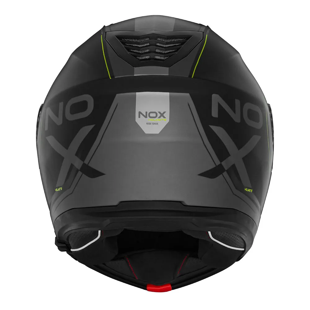 Casque Nox N968 Tomak noir jaune, casque modulable 22 06