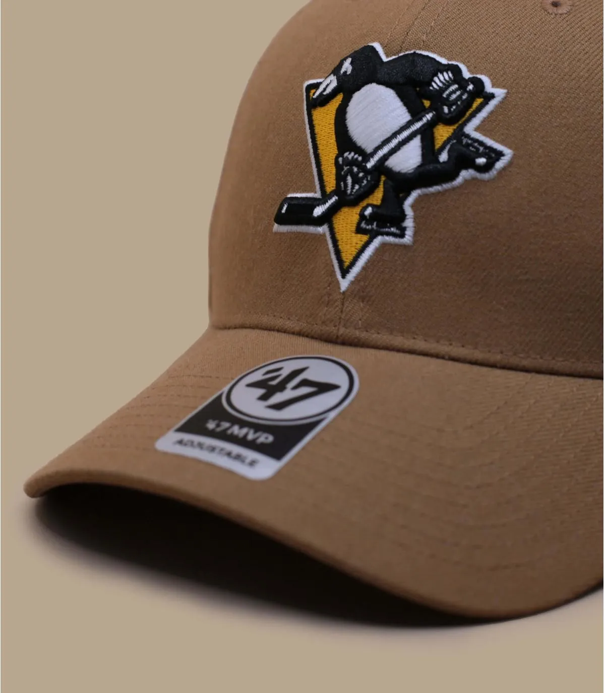 Casquette beige Penguins - MVP Snapback Penguins camel 47 Brand : Headict