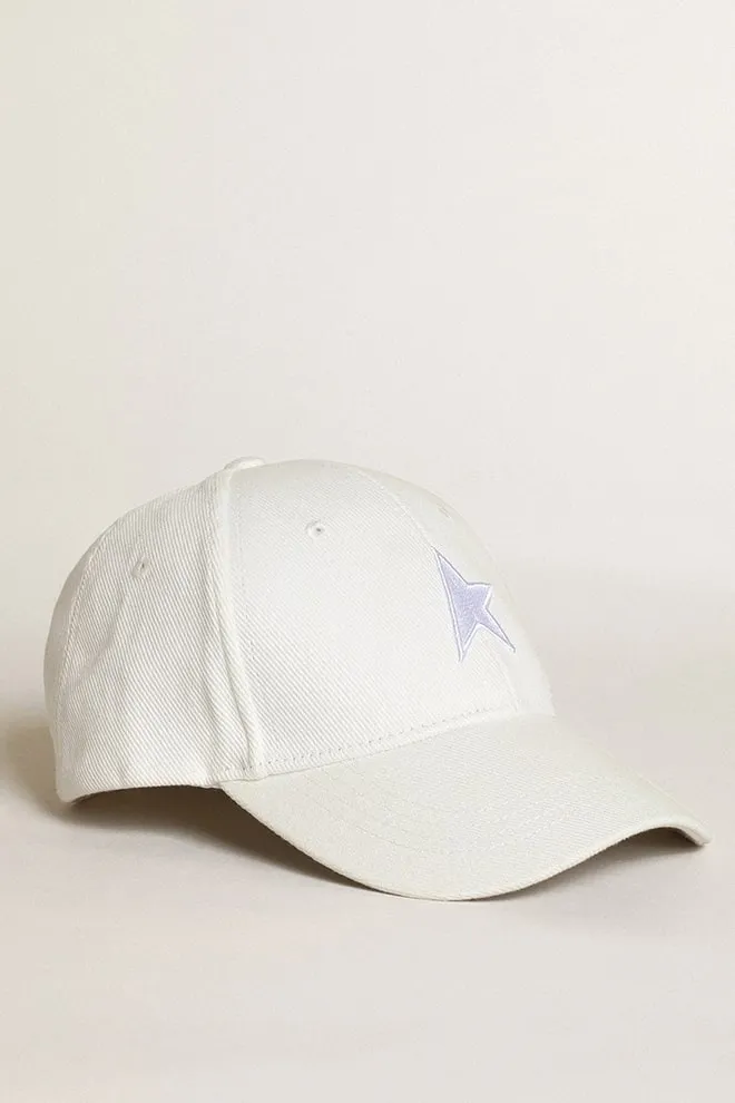 Casquette de baseball blanche pour enfant avec étoile | Golden Goose