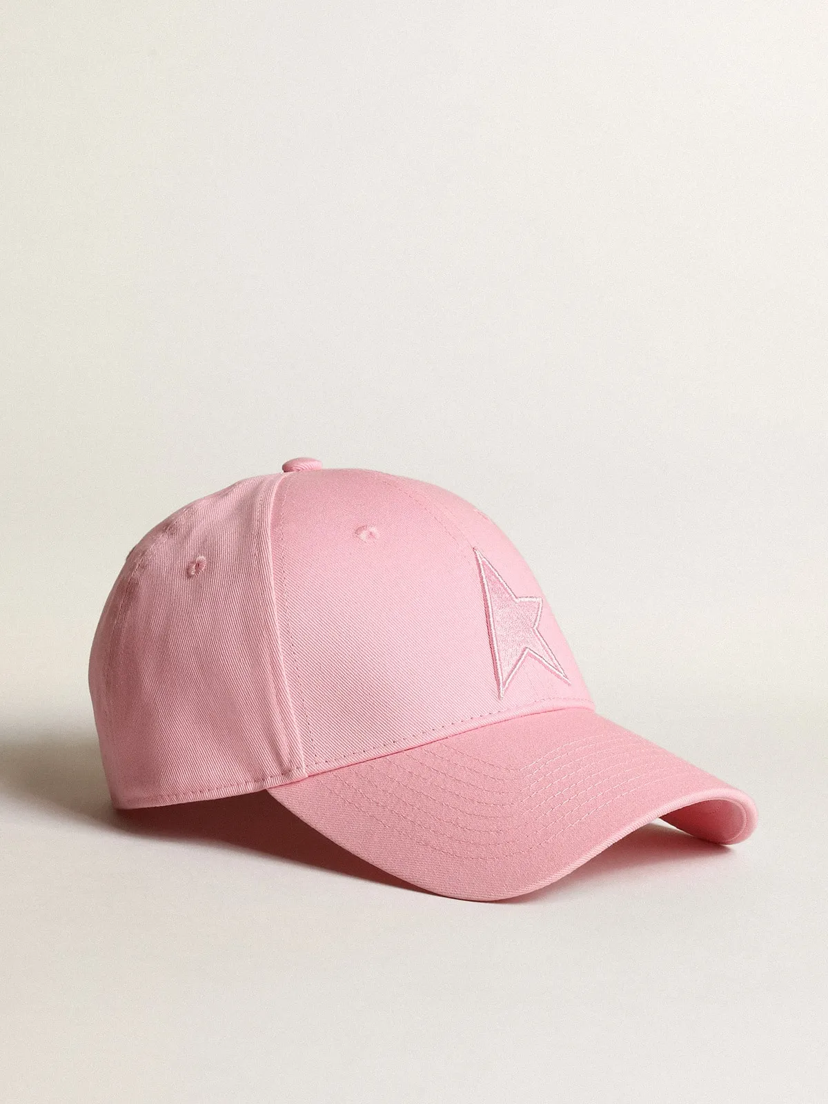 Casquette de baseball Demos collection Star de couleur rose avec étoile ton sur ton | Golden Goose