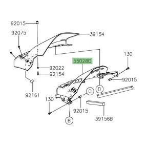 Casquette de compteur Kawasaki Ninja 650 (2020-2021) | Moto Shop 35