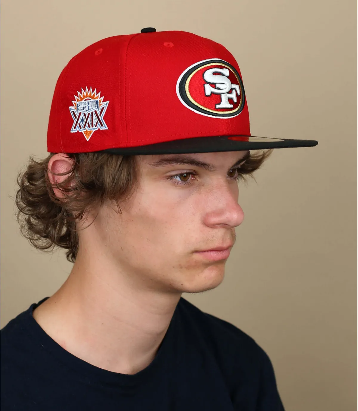 casquette fitted 49ers rouge - Side Patch 5950 49ers scarlet New Era : Headict