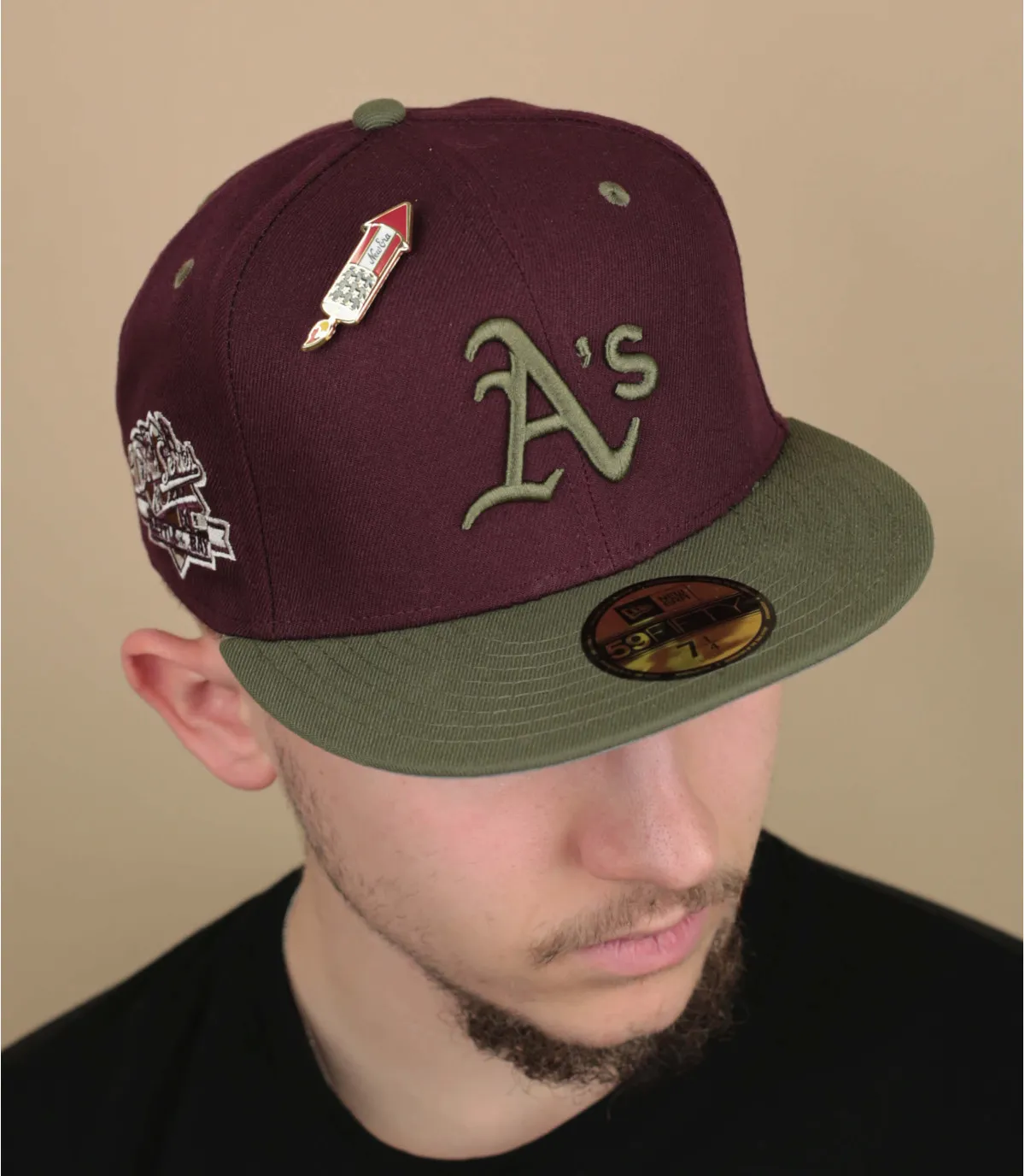 Casquette fitted LA beige - MLB WS Trail Mix 5950 Athletics New Era : Headict