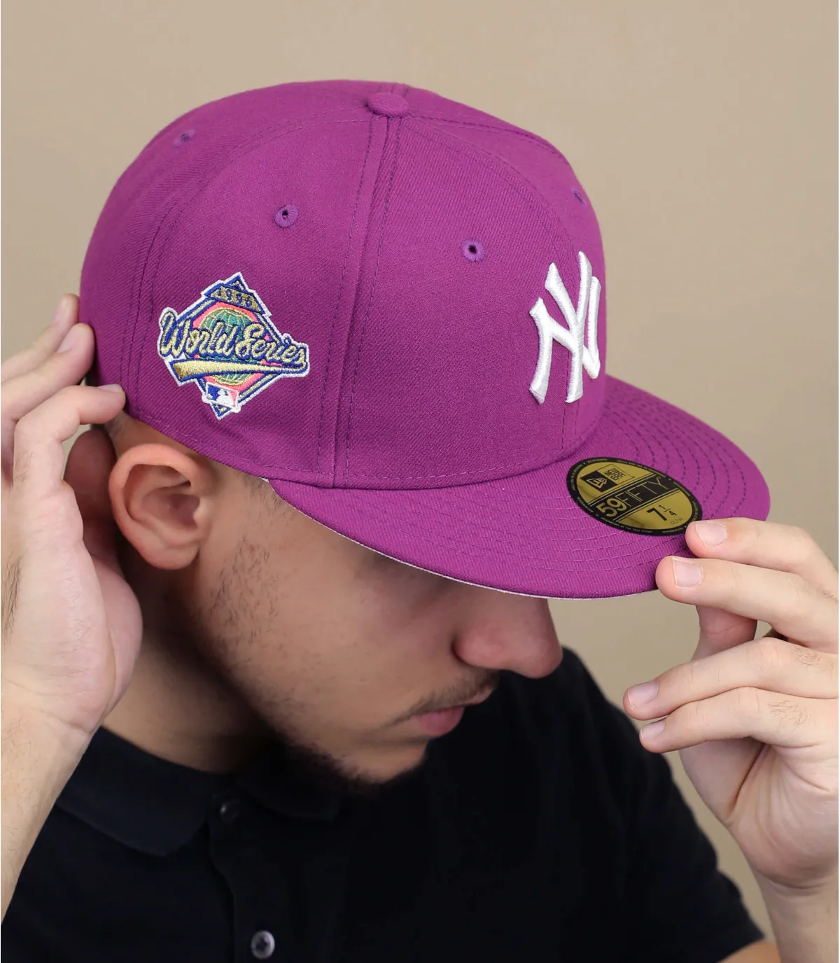 casquette fitted violet yankees - Side Patch 5950 NY sparkling grape New Era : Headict