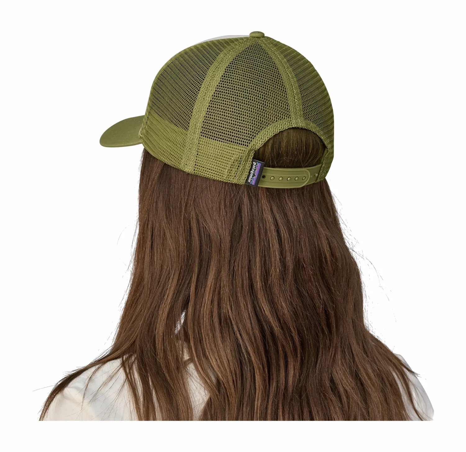 Casquette Patagonia P6 Logo LoPro Trucker White / Buckhorn Green