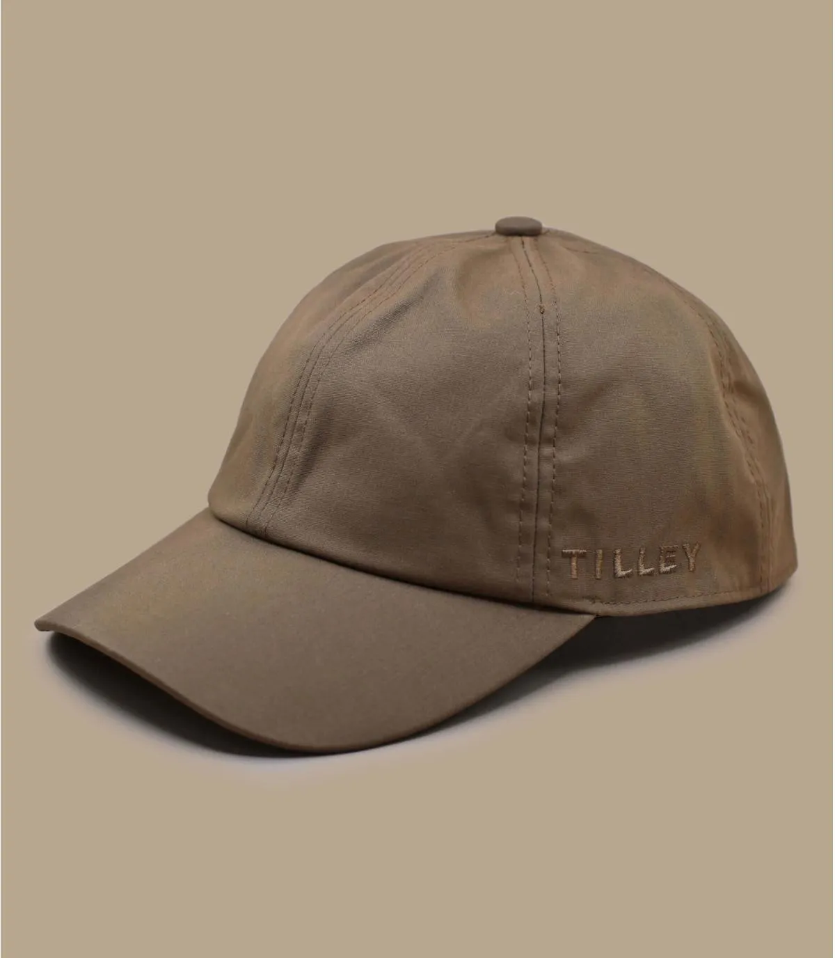 casquette pluie marron - Waxed Millerain Baseball Cap british tan Tilley : Headict