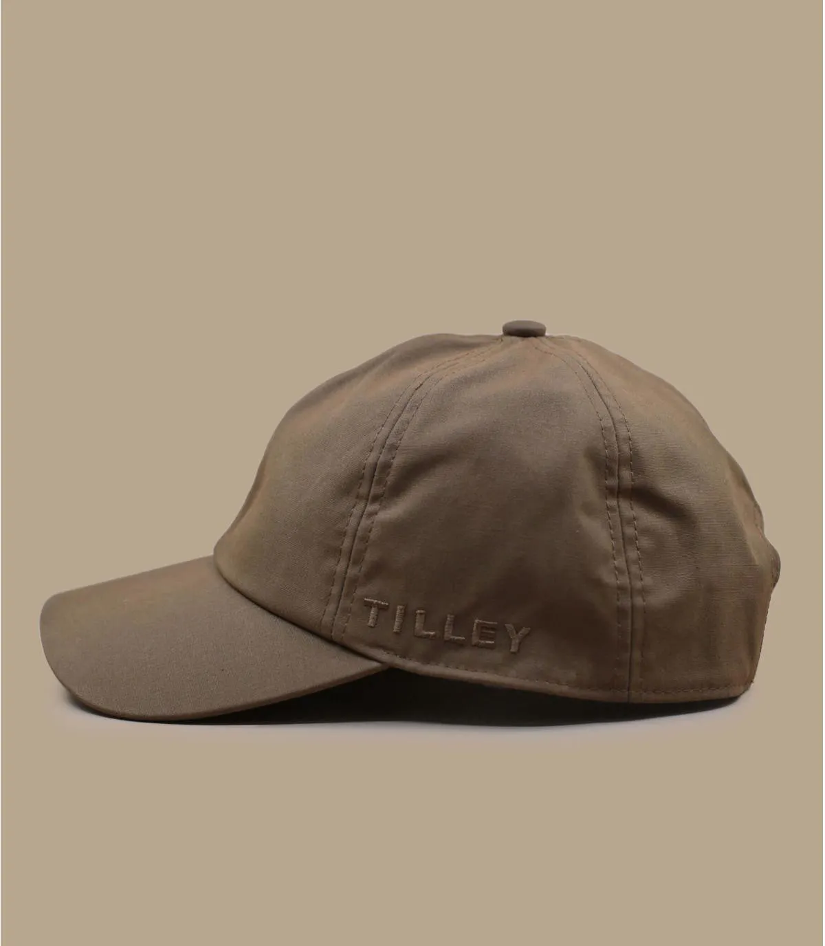 casquette pluie marron - Waxed Millerain Baseball Cap british tan Tilley : Headict