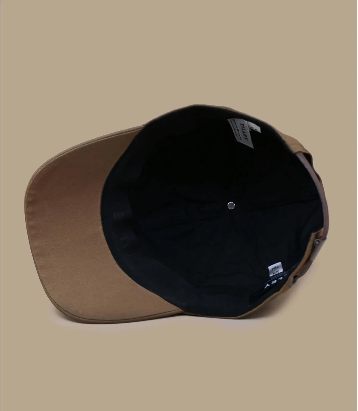 casquette pluie marron - Waxed Millerain Baseball Cap british tan Tilley : Headict