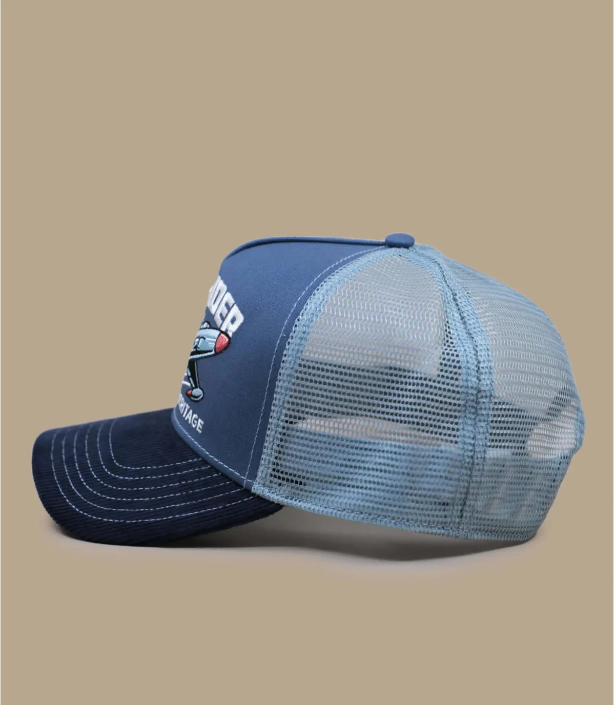 casquette trucker avion bleu - Trucker Cap Sky Rider Stetson : Headict