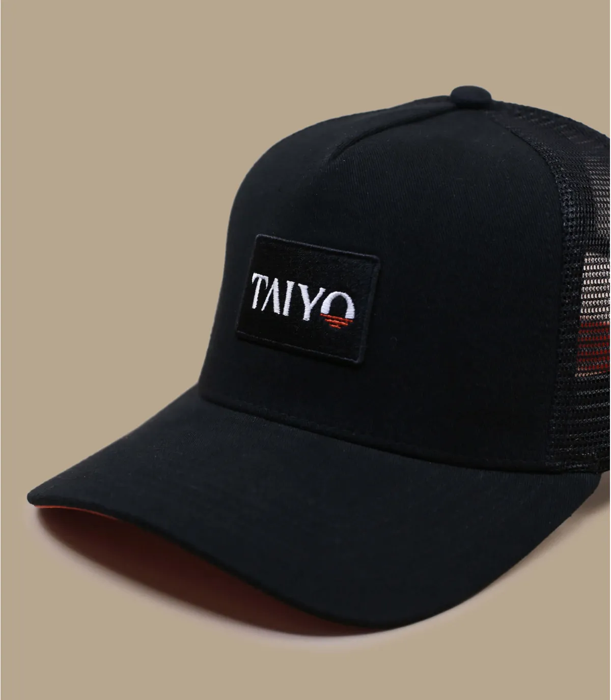 casquette trucker noir  eco - Badge Logo Trucker black Taiyo : Headict