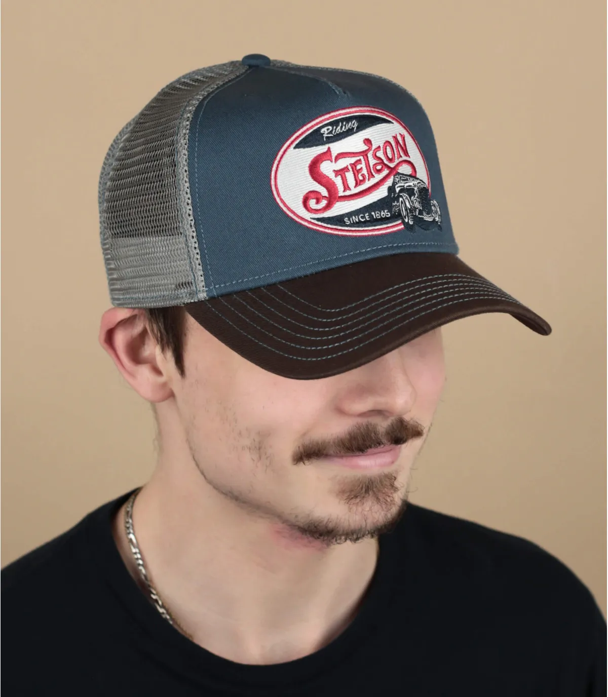 Casquette trucker stetson voiture - Trucker Cap Riding Hot Road Stetson : Headict