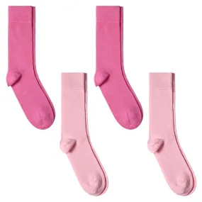 Chaussettes coton - Assortiment Rose 4 paires