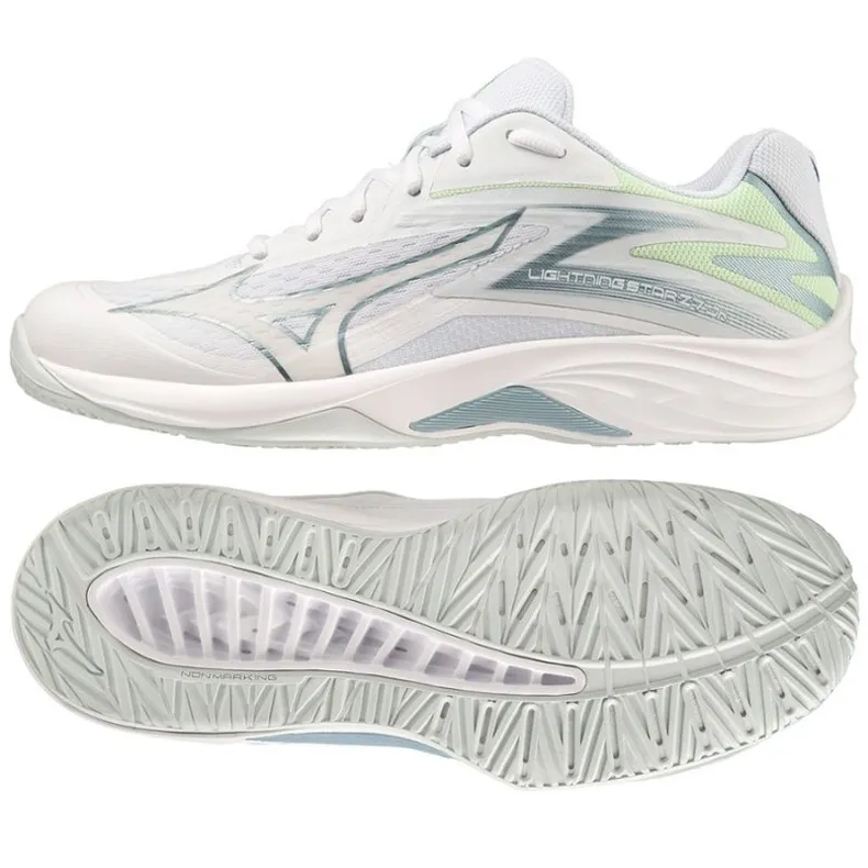 Chaussures de volley-ball Mizuno Lightning Star Z7 Jr V1GD230335 blanche blanche