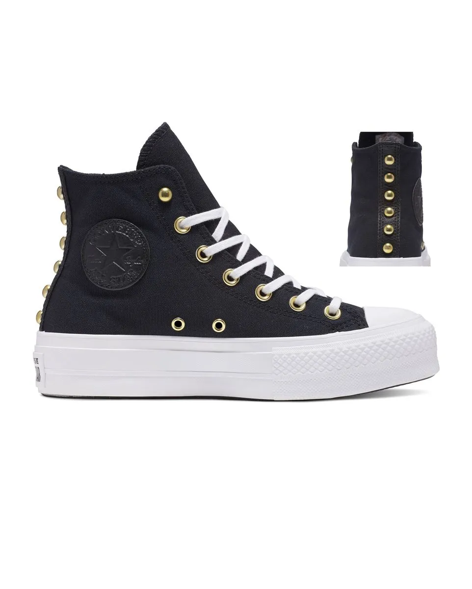 Chaussures Femme CHUCK TAYLOR ALL STAR LIFT PLATFORM STAR STUDDED Noir