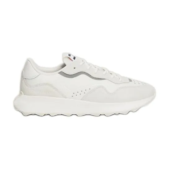 Chaussures Tommy Hilfiger Runner Mix Meterial M EM0EM01381YBL blanche