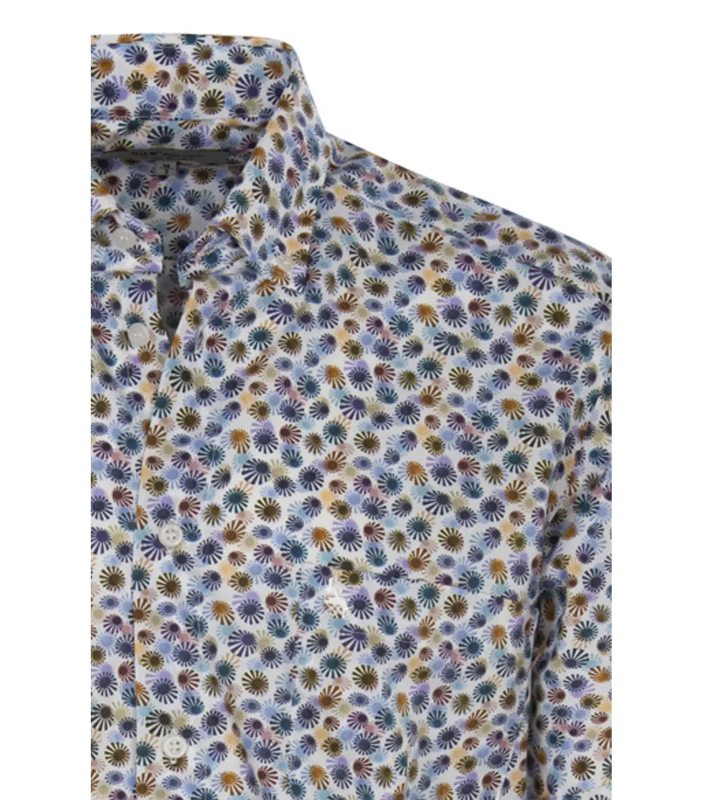 Chemise avec manches courtes et col américain Bande Originale coton multicolore