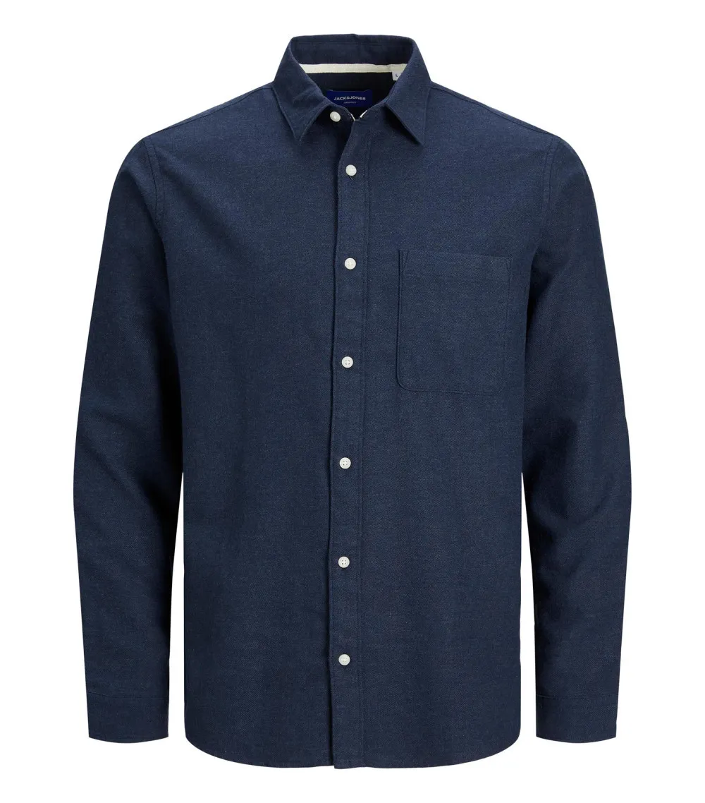 Chemise avec manches longues et col français Jack & Jones marine