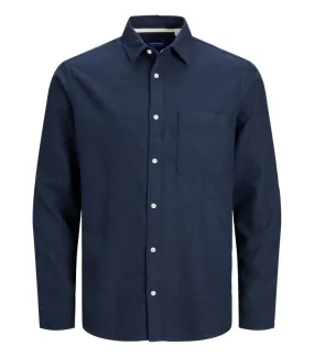 Chemise avec manches longues et col français Jack & Jones marine