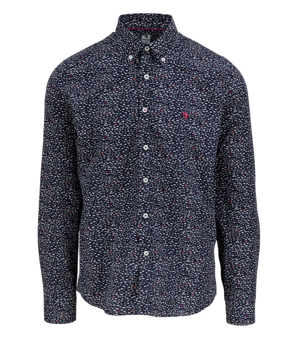 Chemise  avec manches longues et col français J&JOY coton marine