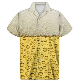 Chemise Hawaenne Bulles Et Mousse De Bière