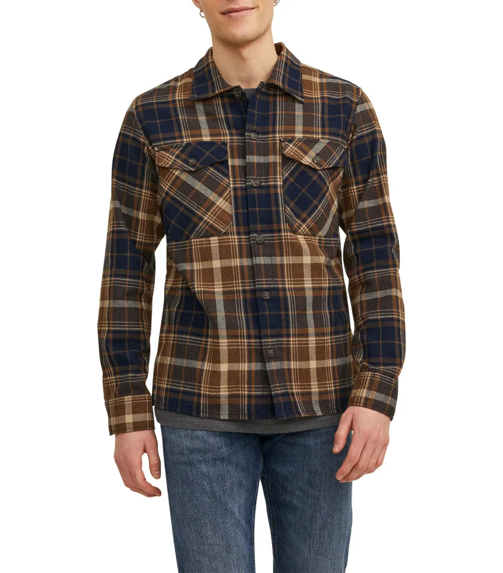 Chemise Jack & Jones avec manches longues et col normal multicolore