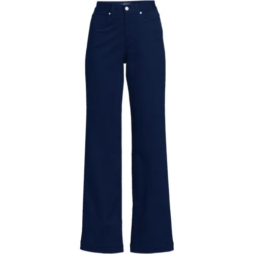 Chino Large Stretch à Taille Haute, Femme Stature Standard