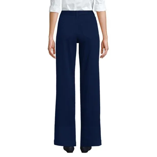 Chino Large Stretch à Taille Haute, Femme Stature Standard