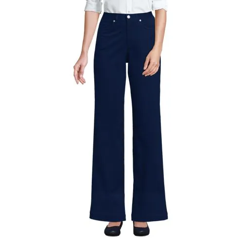 Chino Large Stretch à Taille Haute, Femme Stature Standard