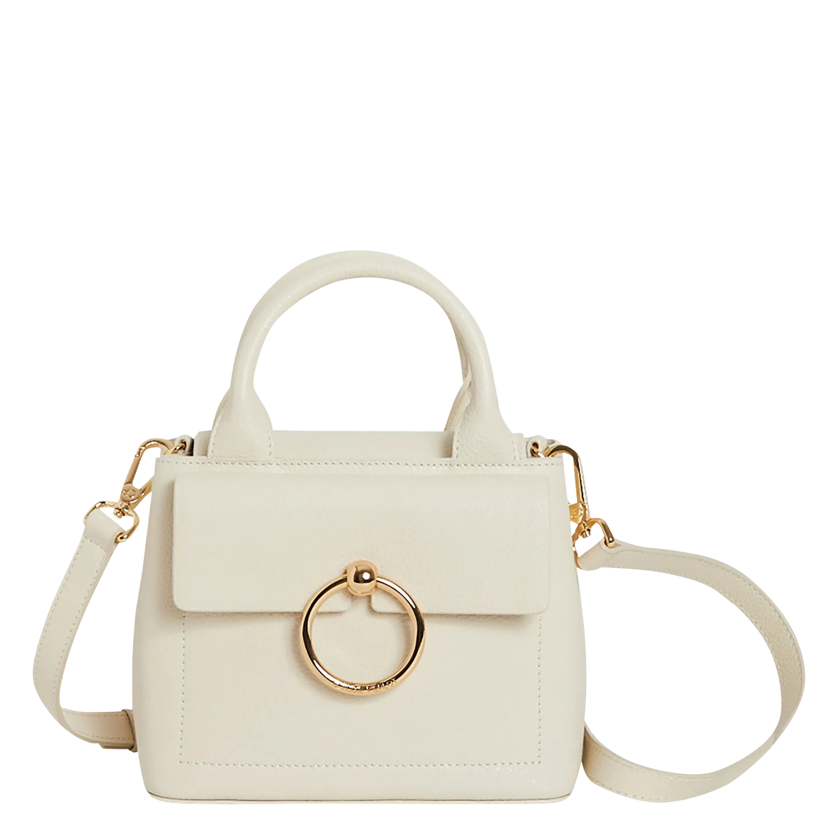 CLAUDIE PIERLOT  Mini sac à main en cuir lisse - Blanc