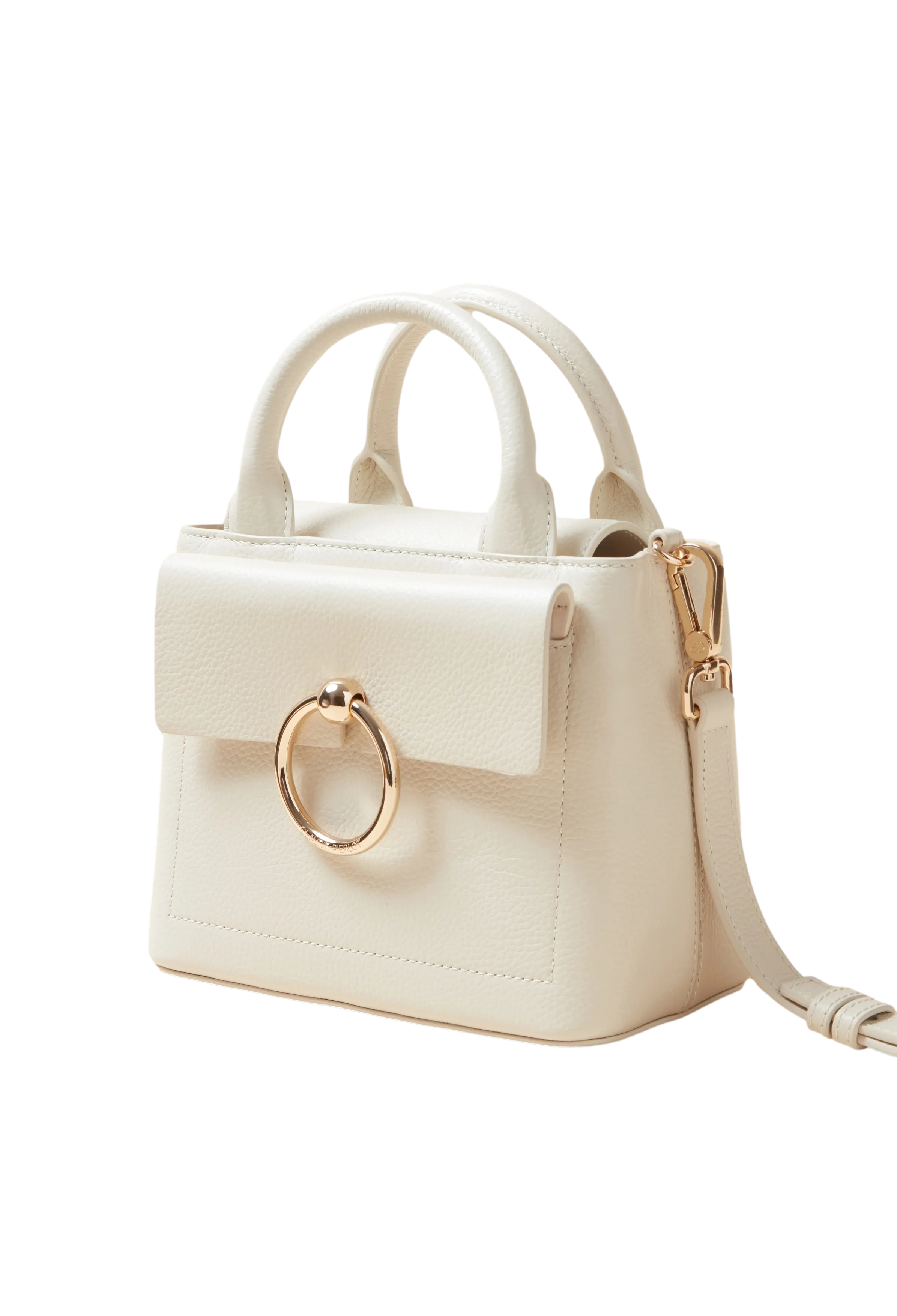 CLAUDIE PIERLOT  Mini sac à main en cuir lisse - Blanc