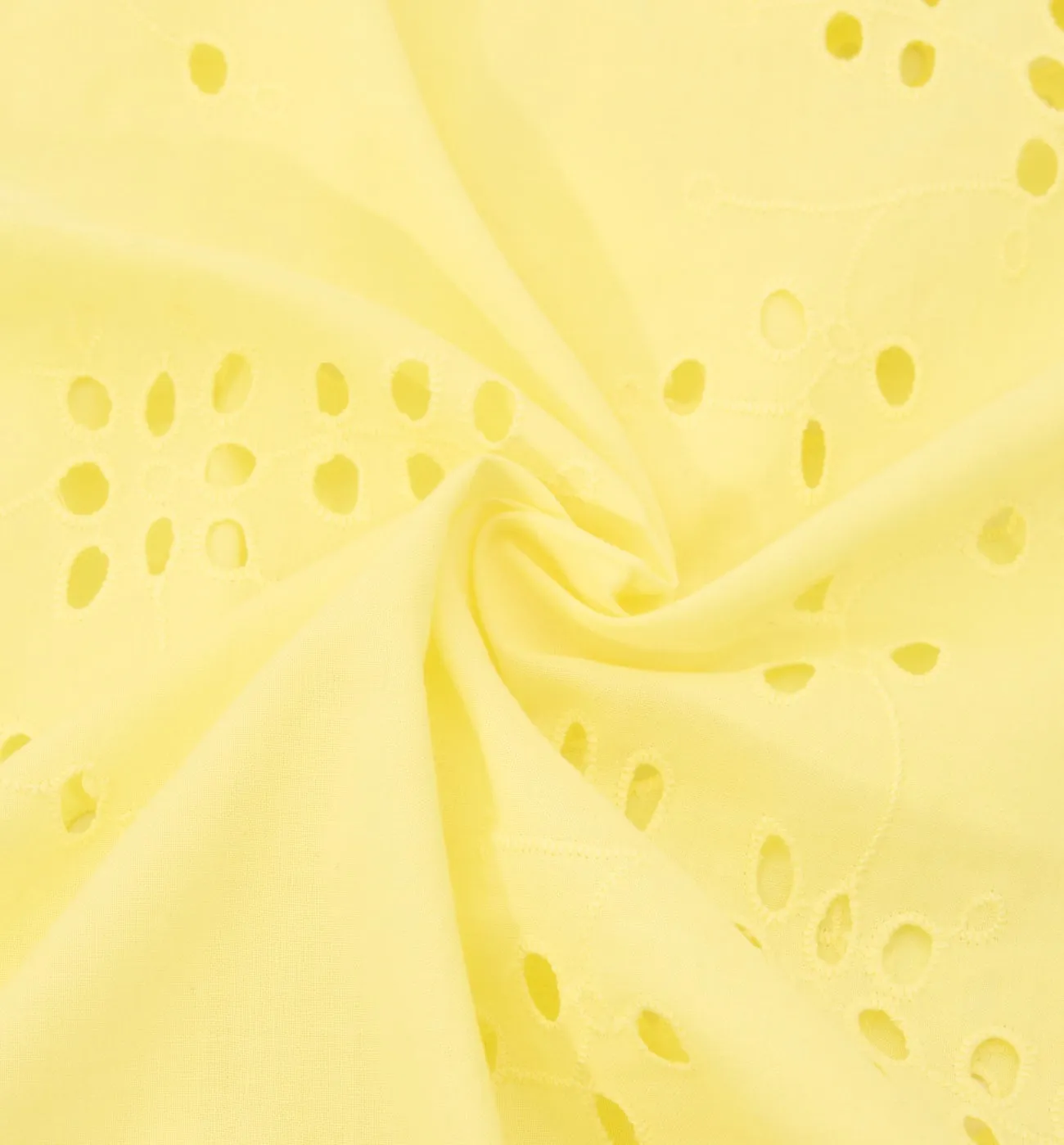 Coupon 3 m broderie anglaise - Jaune Citron