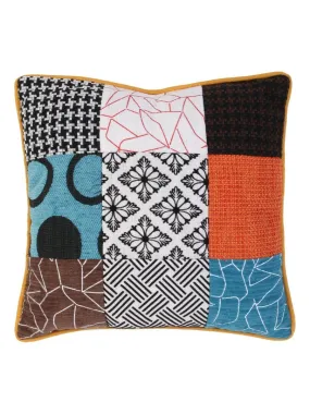 Coussin patchwork déhoussable 40x40 cm - Multicolore