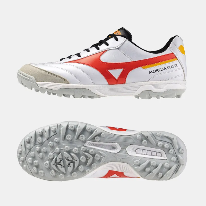 Crampons Mizuno Morelia Sala Classic TF - Blanc/Rouge