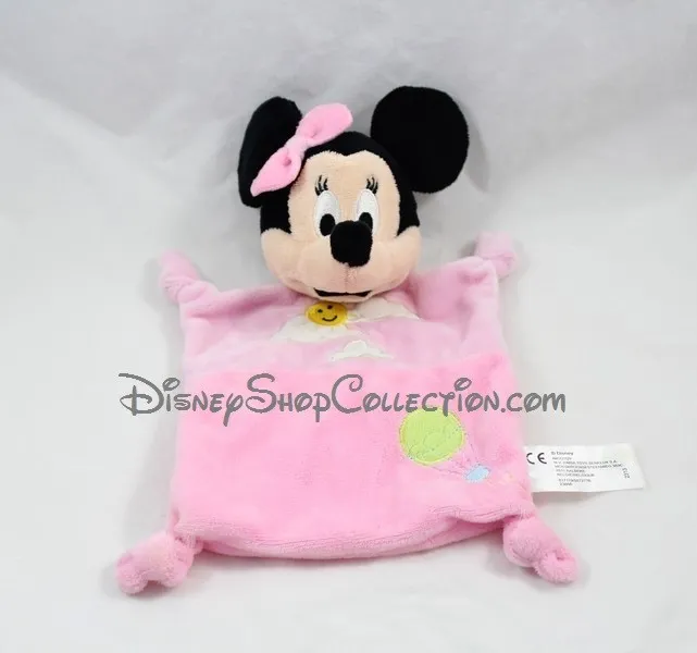 Doudou plat Minnie DISNEY NICOTOY nuage soleil montgolfière rose no...