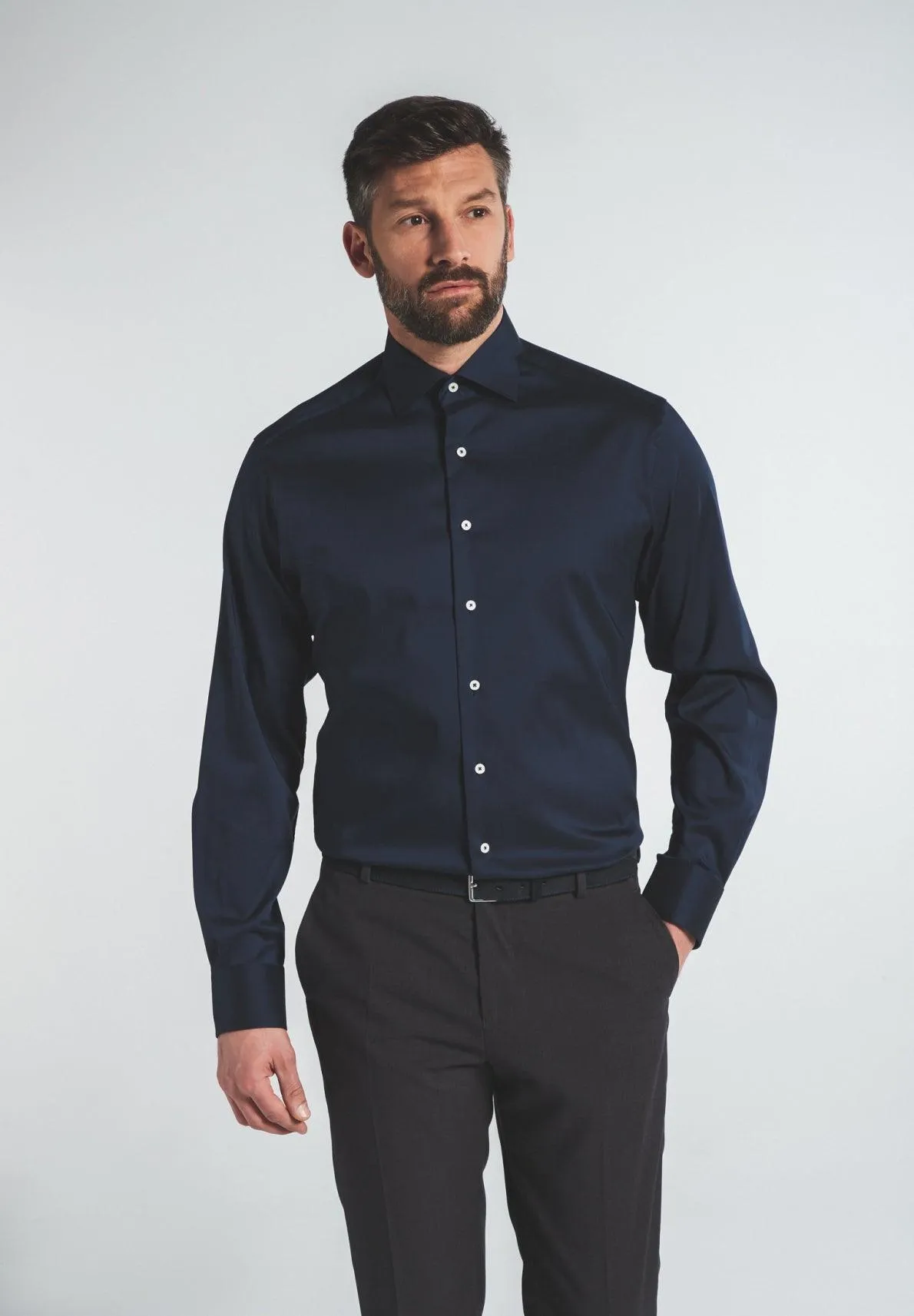 ETERNA - Chemise unie Performance manches longues - Modern Fit