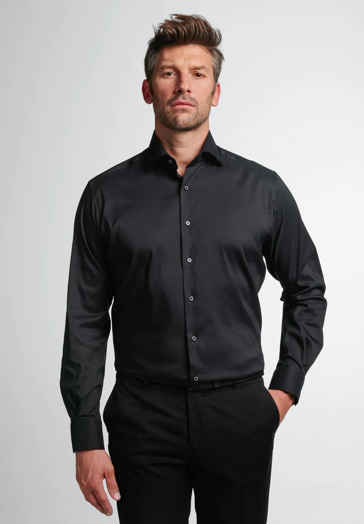 ETERNA - Chemise unie Performance manches longues - Modern Fit