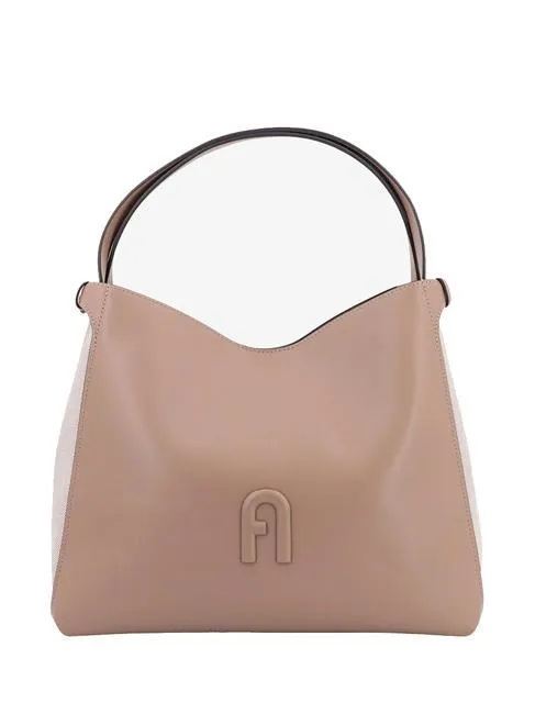 Furla Primula Sac Hobo En Cuir Grège - Achetez À Prix Outlet!