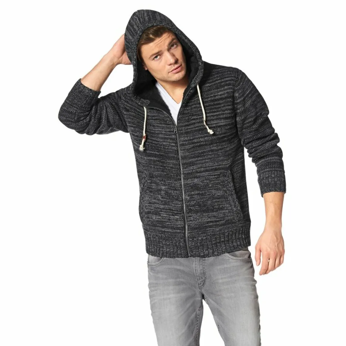 Gilet zippé à capuche fourré homme John Devin - Multicolore | 3 Suisses