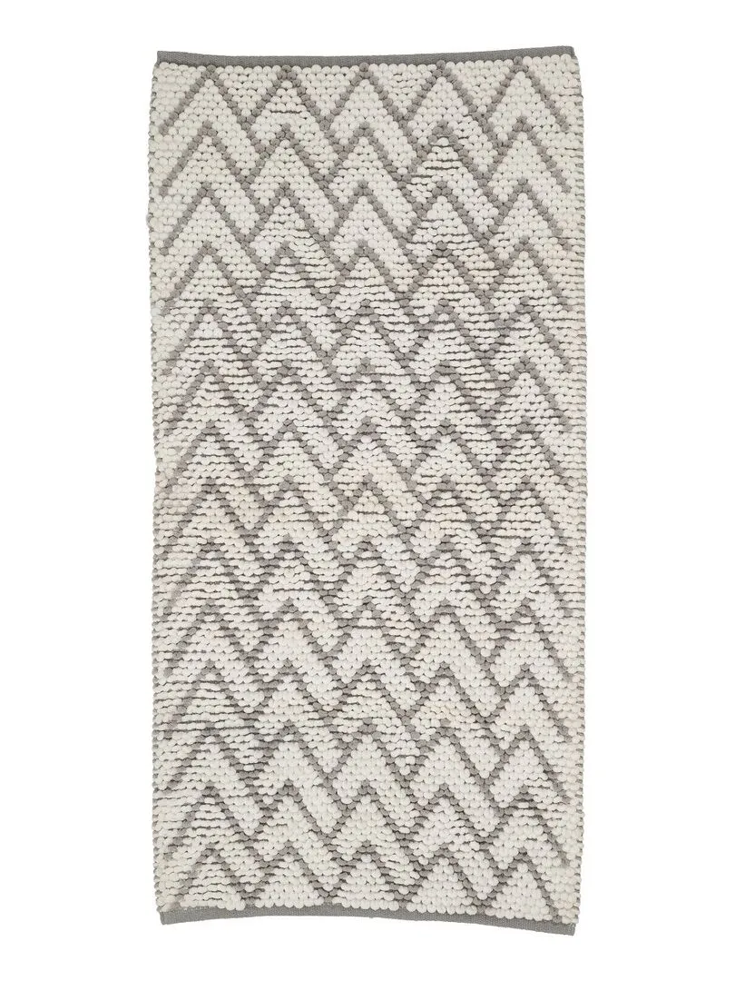 Guy Levasseur - Tapis de bain en polycoton fantaisie ecru et gris - Beige