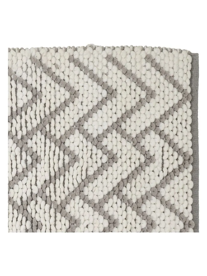 Guy Levasseur - Tapis de bain en polycoton fantaisie ecru et gris - Beige